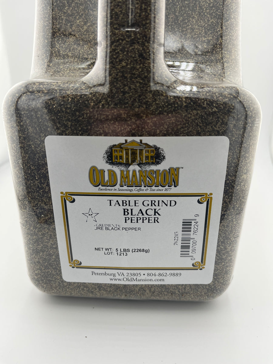 Black Pepper Table Grind Jug 5lb Nick's International Foods
