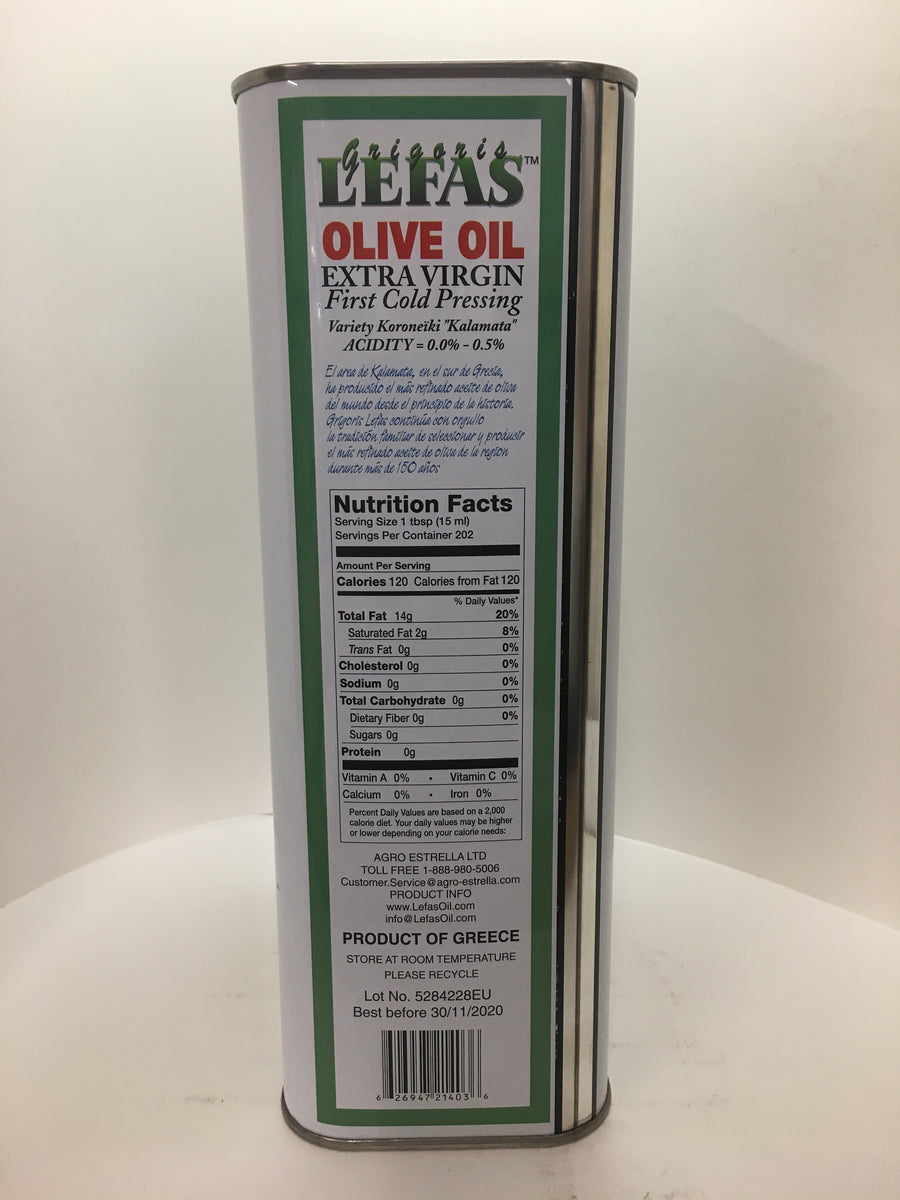 Grigoris Lefas Kalamata Extra Virgin Olive Oil 3L – Nick's