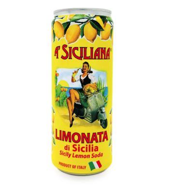 A'Siciliana Sicilian Limonata Soda 330ml Can