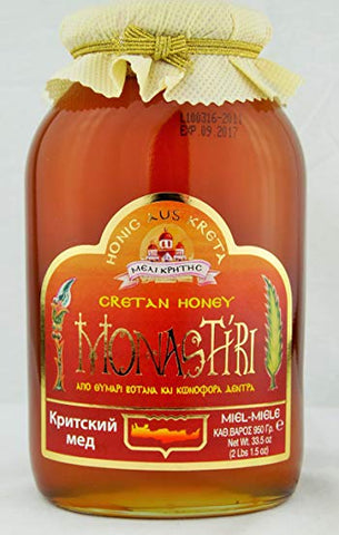 Monastiri Cretan Honey 2lb Jar