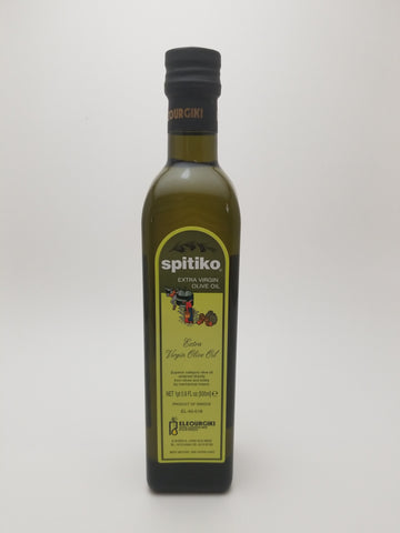 Spitiko Extra Virgin Olive Oil 500 Milliliter Glass Bottle