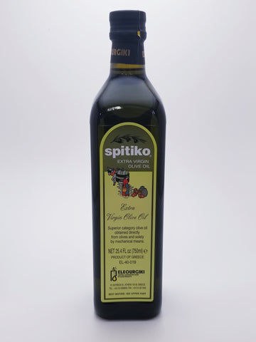 Spitiko Extra Virgin Olive Oil 750 Milliliter Glass Bottle